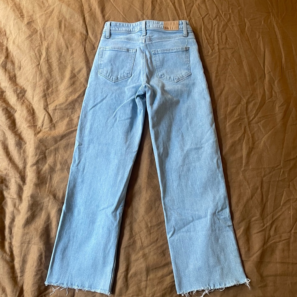 PAIGE Light Wash Cropped Straight Leg Jeans - Picture 2 of 3